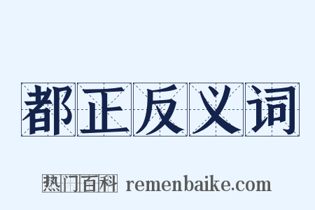 都正反义词是什么意思的图片